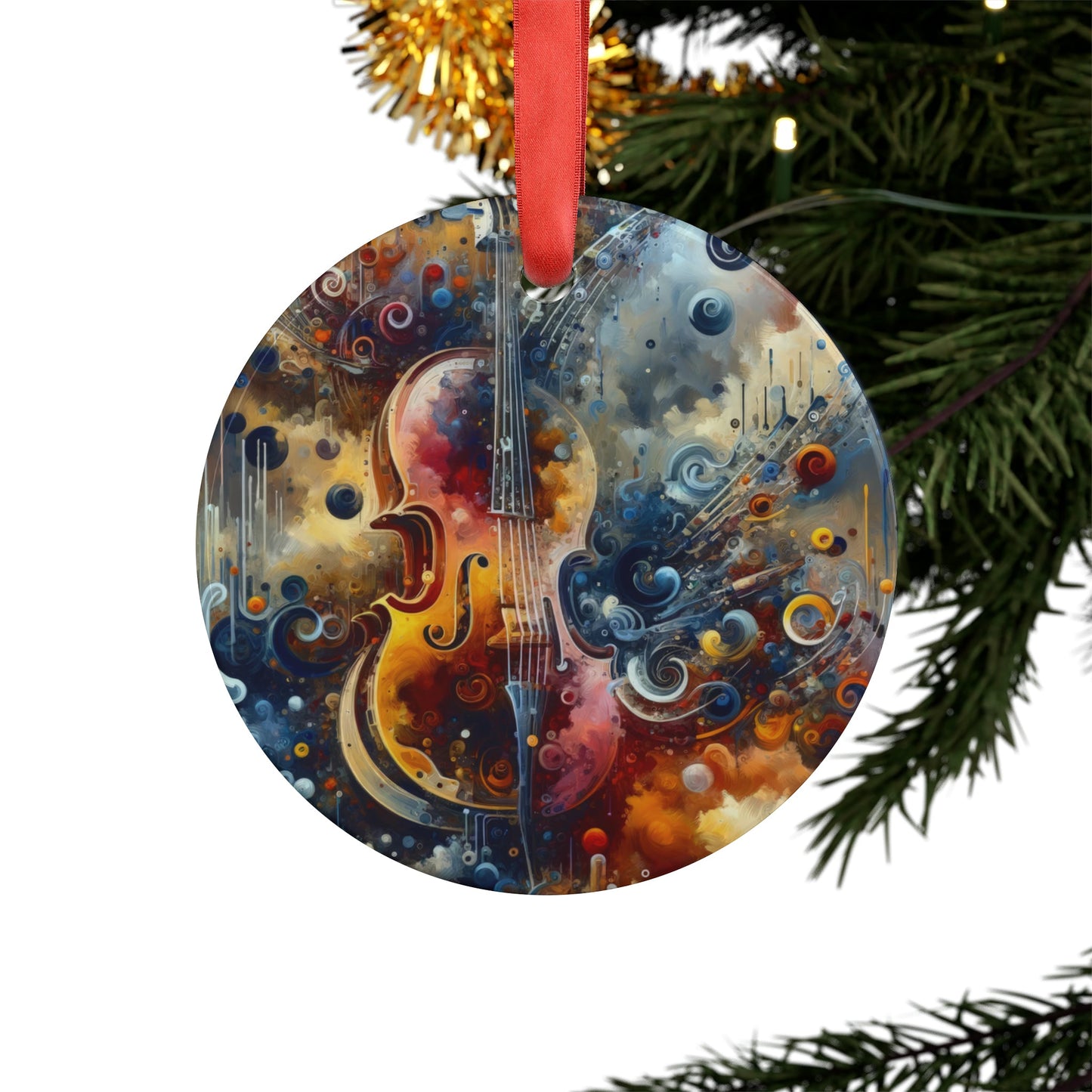 Symphonic Choices Canvas Acrylic Ornament with Ribbon - ATUH.ART