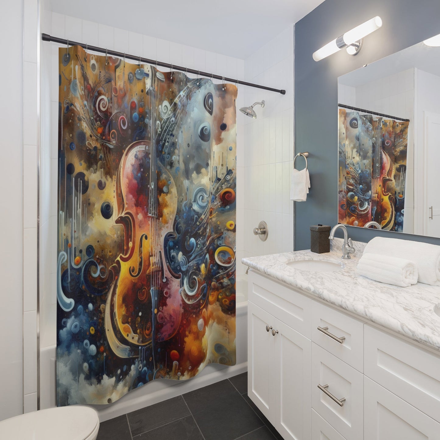 Symphonic Choices Canvas Shower Curtains - ATUH.ART