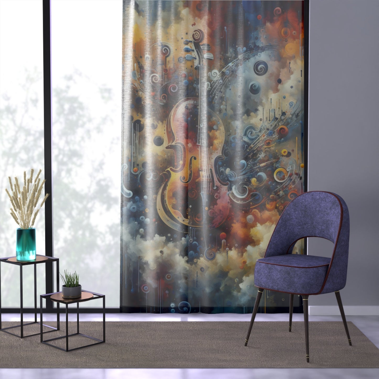Symphonic Choices Canvas Window Curtain - ATUH.ART