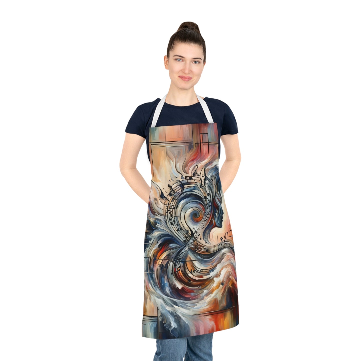 Symphonic Empathic Swirls Adult Apron (AOP) - ATUH.ART