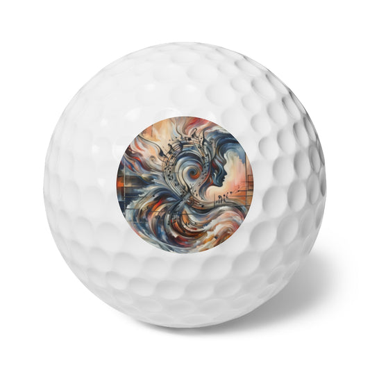 Symphonic Empathic Swirls Golf Balls, 6pcs - ATUH.ART