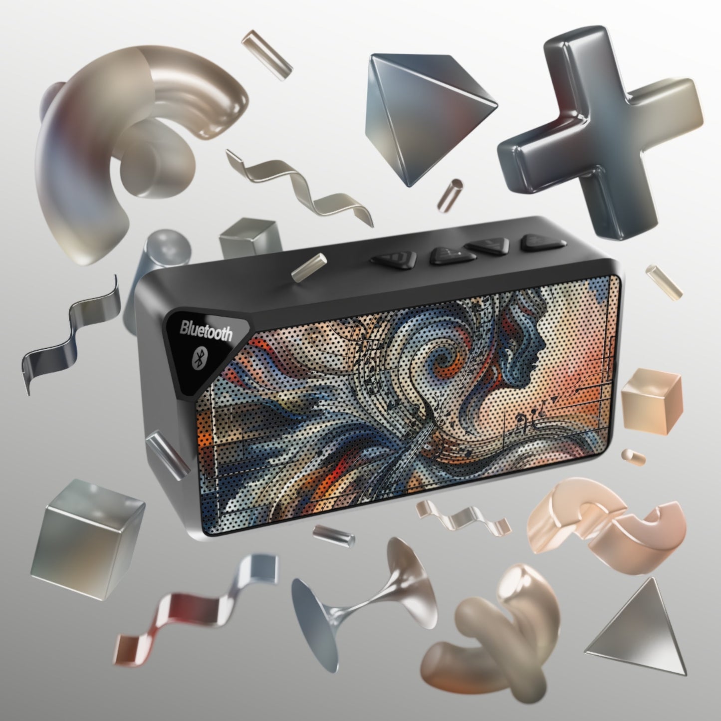 Symphonic Empathic Swirls Jabba Bluetooth Speaker - ATUH.ART