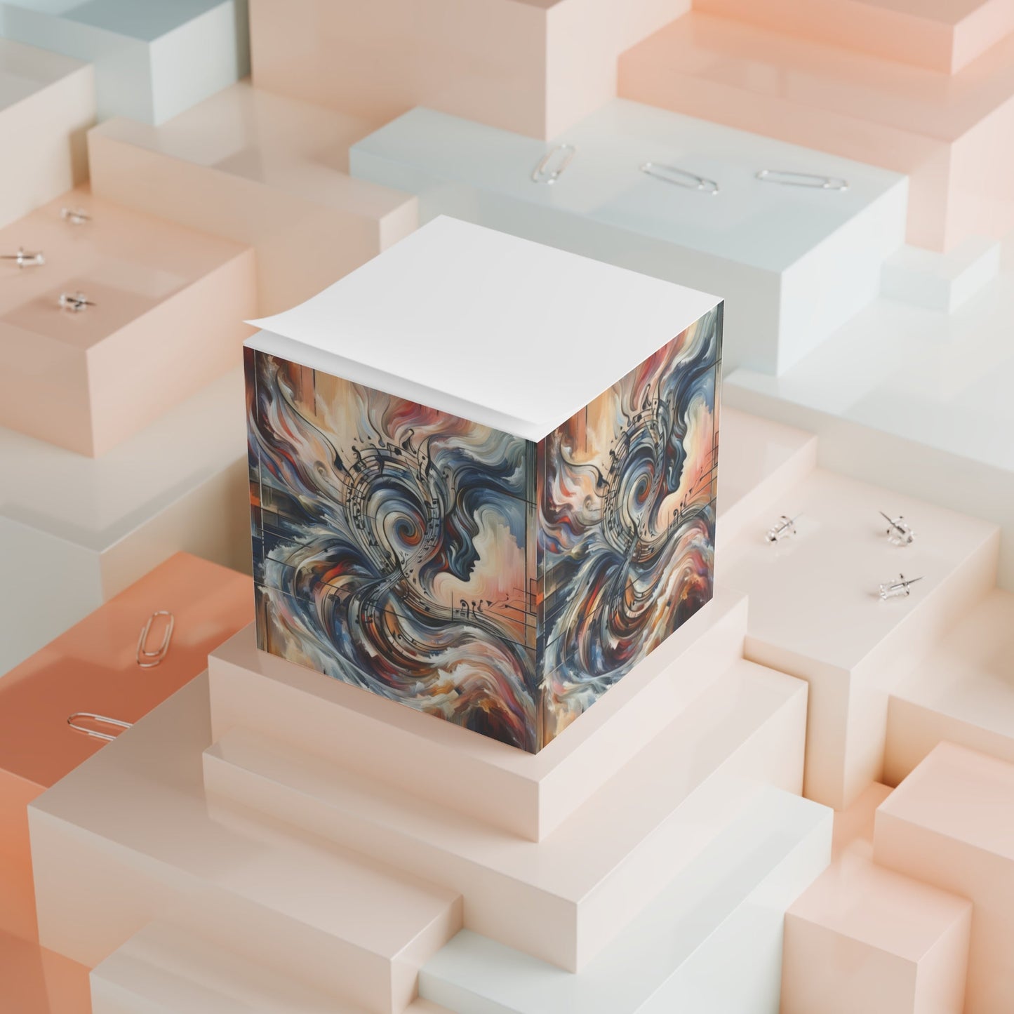 Symphonic Empathic Swirls Note Cube - ATUH.ART