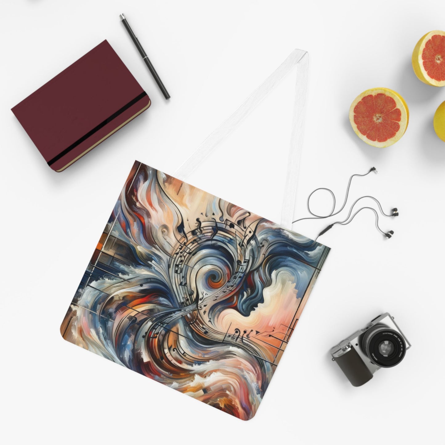 Symphonic Empathic Swirls Shoulder Tote Bag (AOP) - ATUH.ART