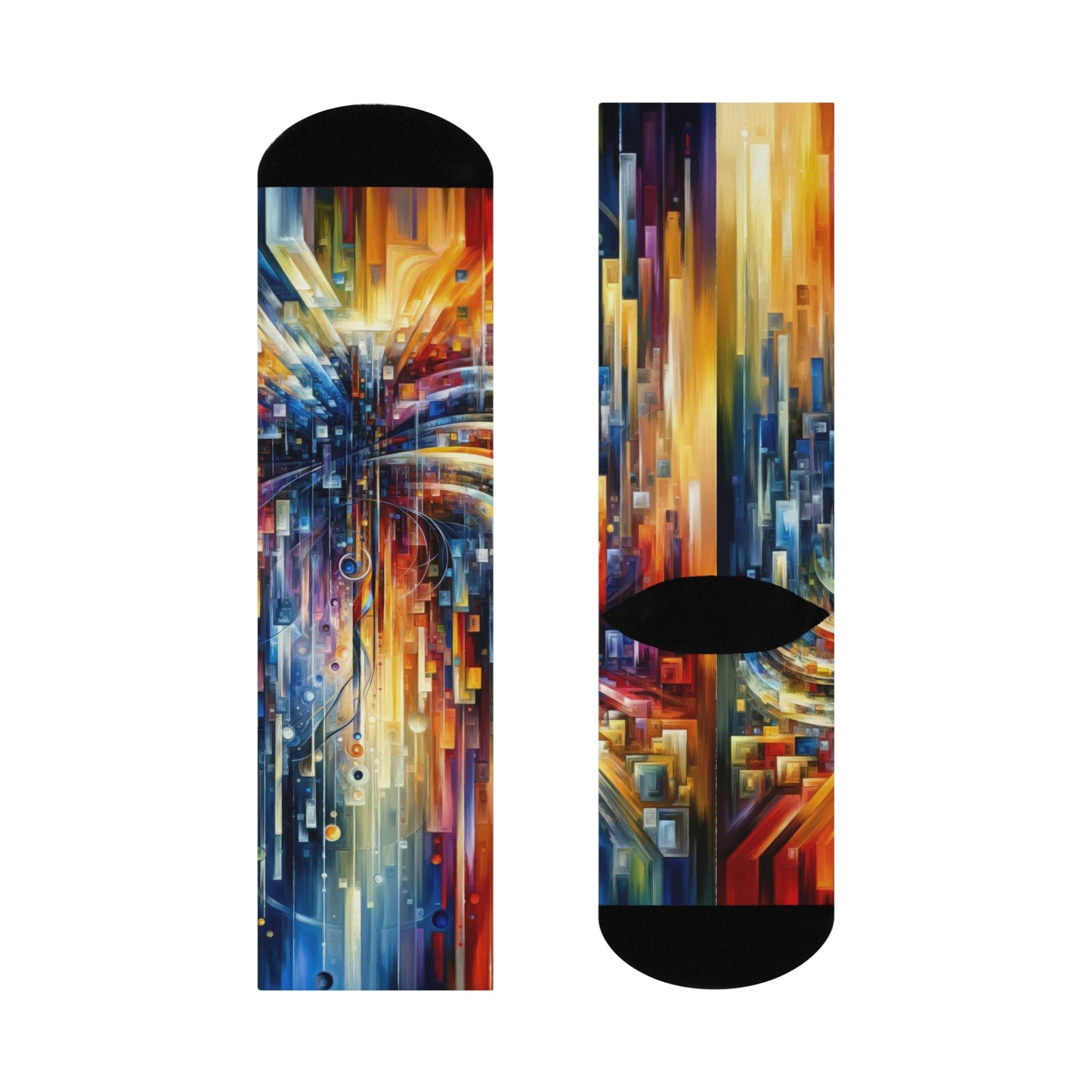 Symphonic Glass Resonance Cushioned Crew Socks - ATUH.ART