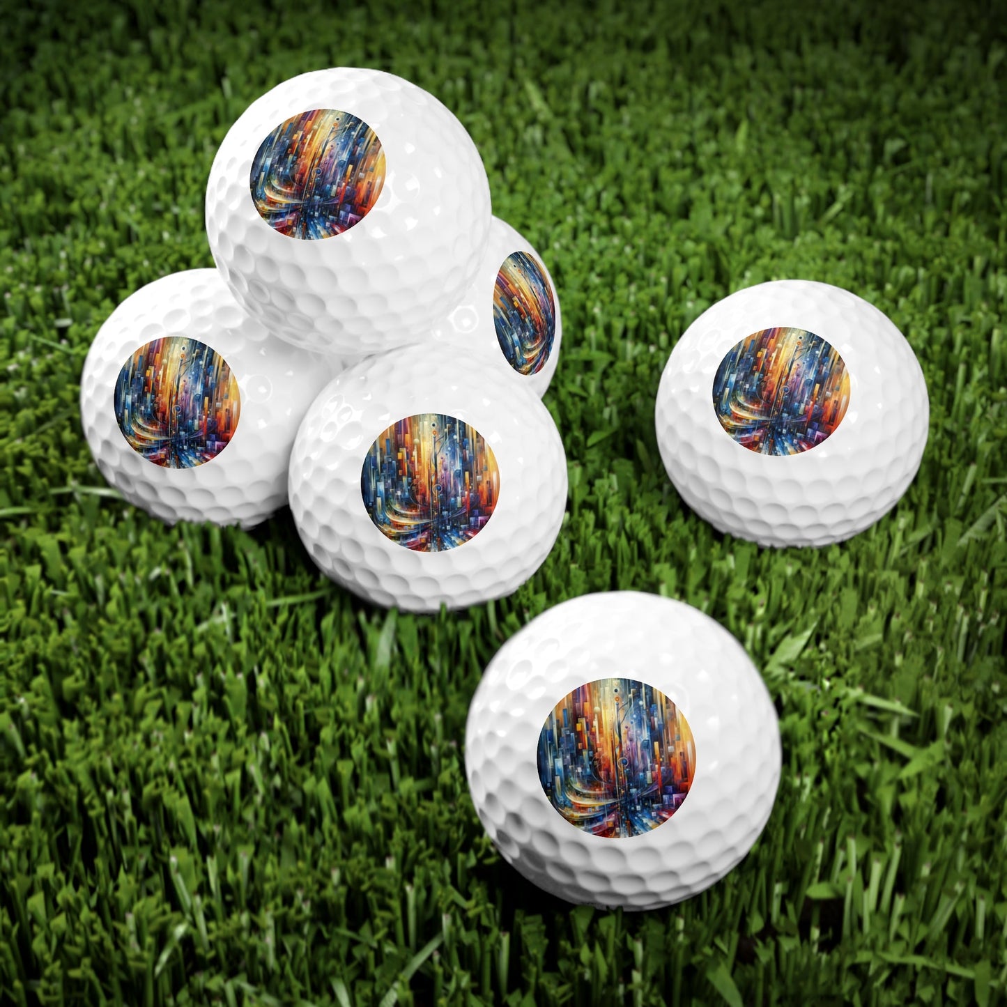 Symphonic Glass Resonance Golf Balls, 6pcs - ATUH.ART