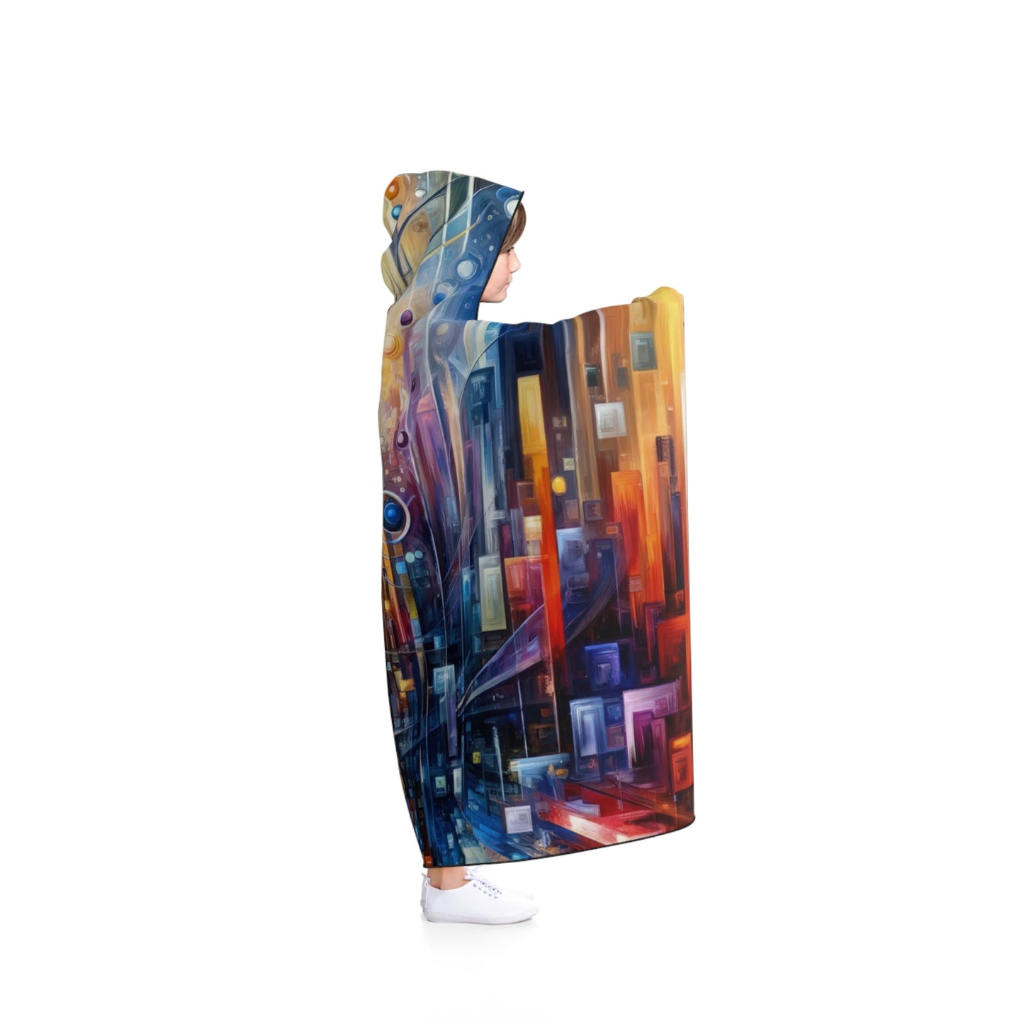 Symphonic Glass Resonance Hooded Blanket - ATUH.ART