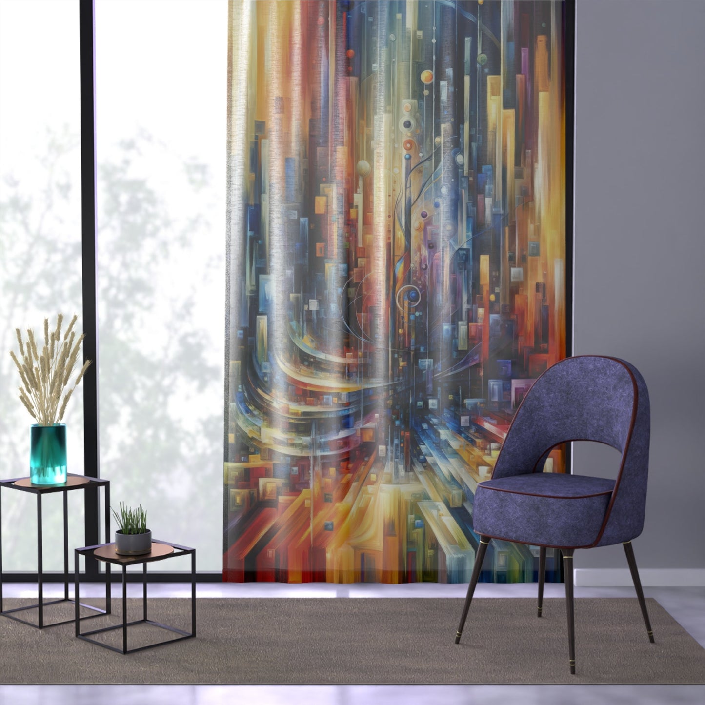 Symphonic Glass Resonance Window Curtain - ATUH.ART