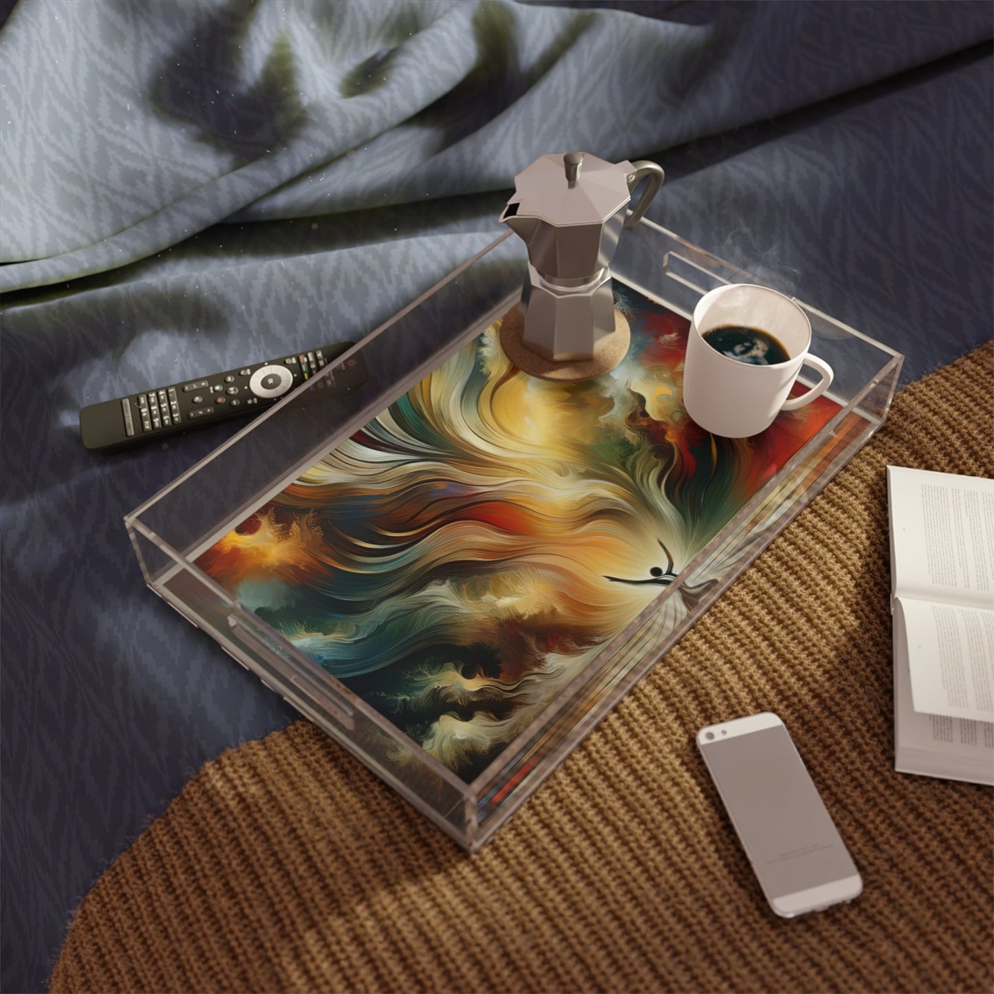 Symphonic Interconnectedness Shift Acrylic Serving Tray - ATUH.ART