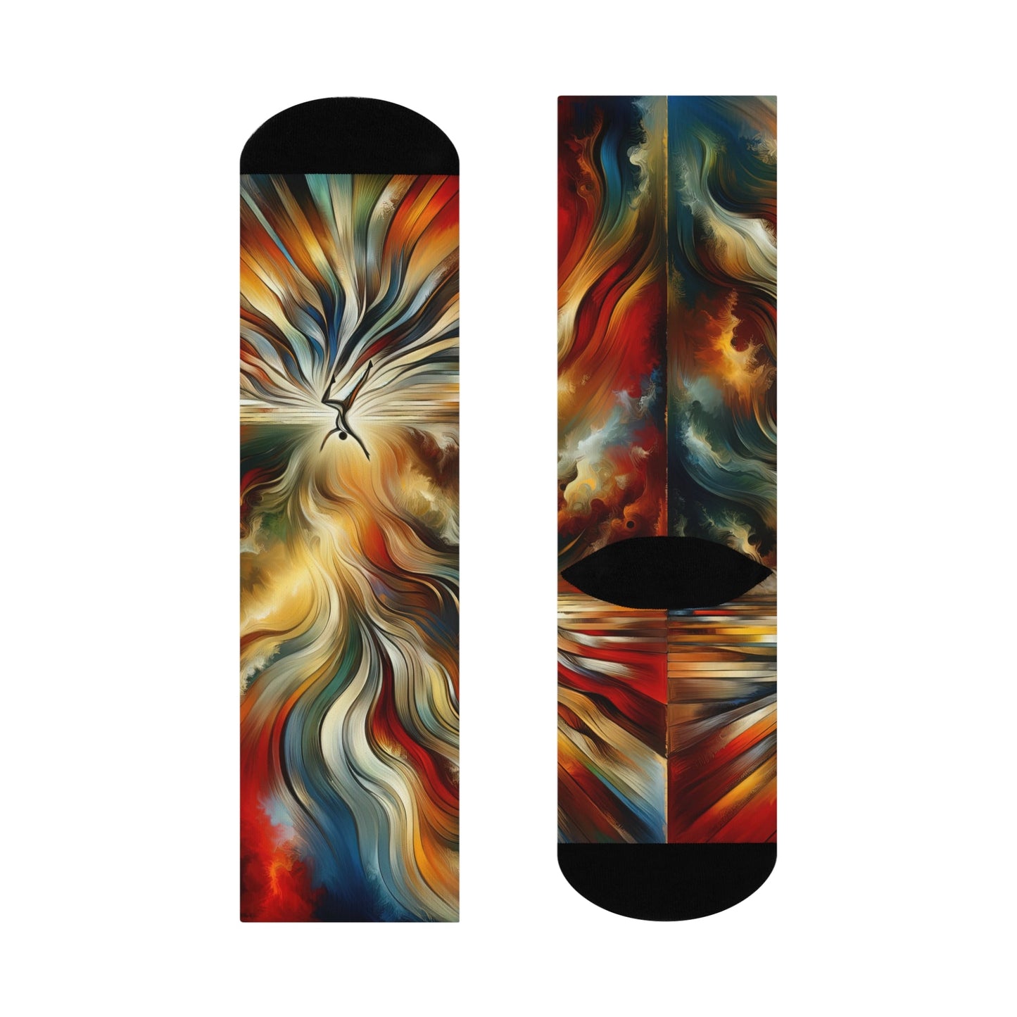 Symphonic Interconnectedness Shift Cushioned Crew Socks - ATUH.ART