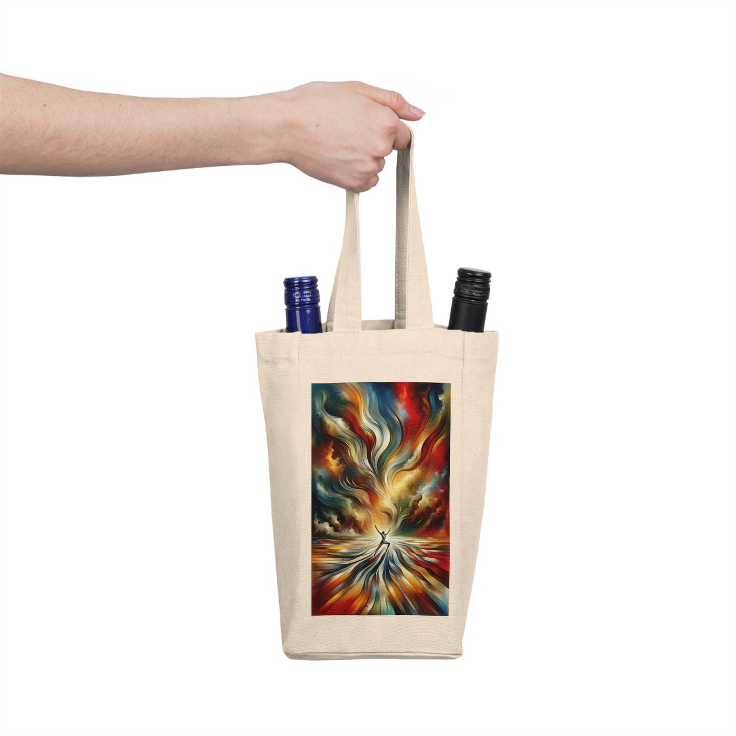 Symphonic Interconnectedness Shift Double Wine Tote Bag - ATUH.ART