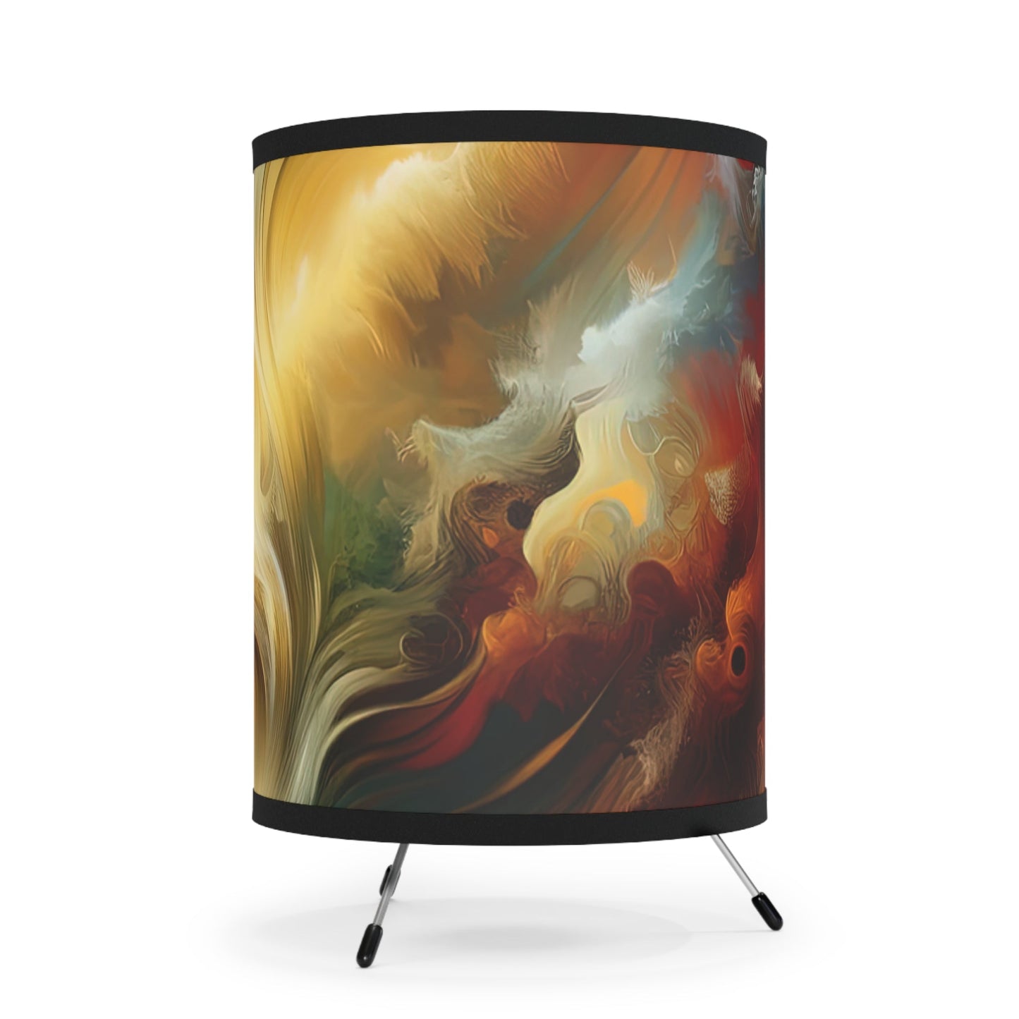 Symphonic Interconnectedness Shift Tripod Lamp with High-Res Printed Shade, US\CA plug - ATUH.ART