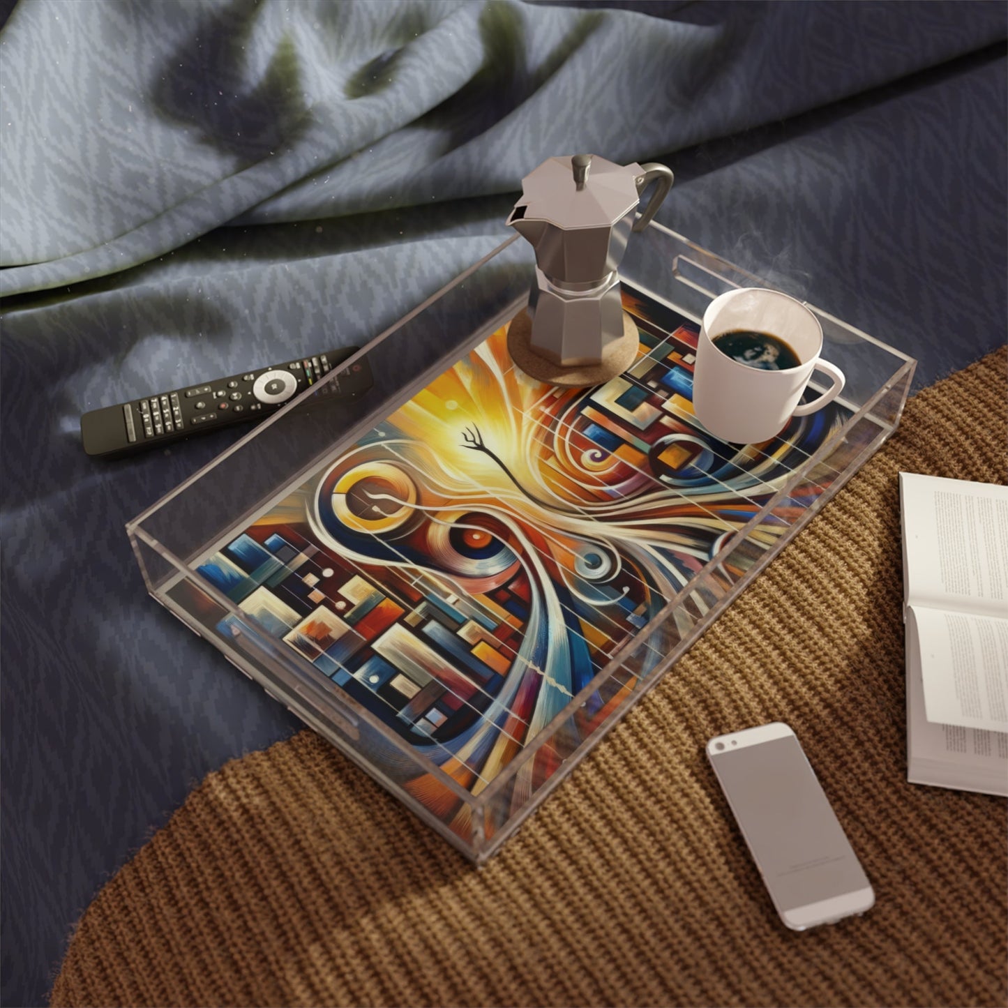 Symphonic Perspective Embarkation Acrylic Serving Tray - ATUH.ART