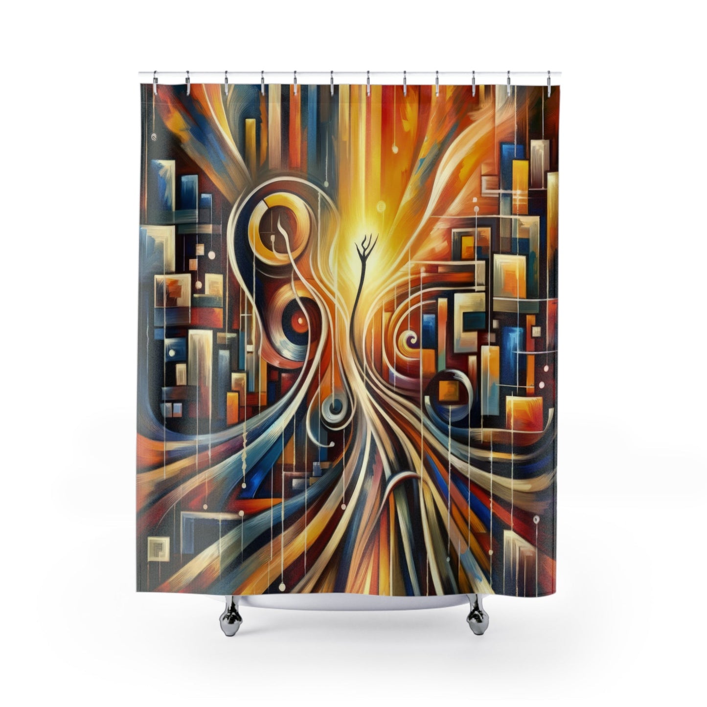 Symphonic Perspective Embarkation Shower Curtains - ATUH.ART