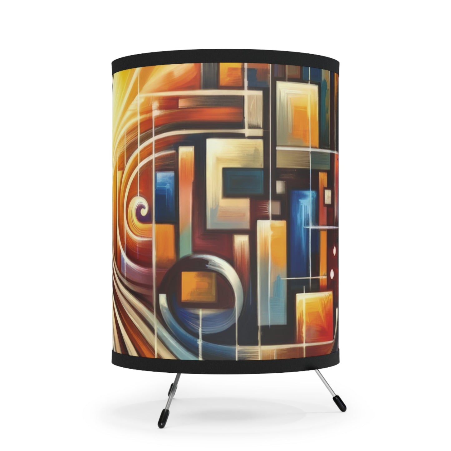 Symphonic Perspective Embarkation Tripod Lamp with High-Res Printed Shade, US\CA plug - ATUH.ART