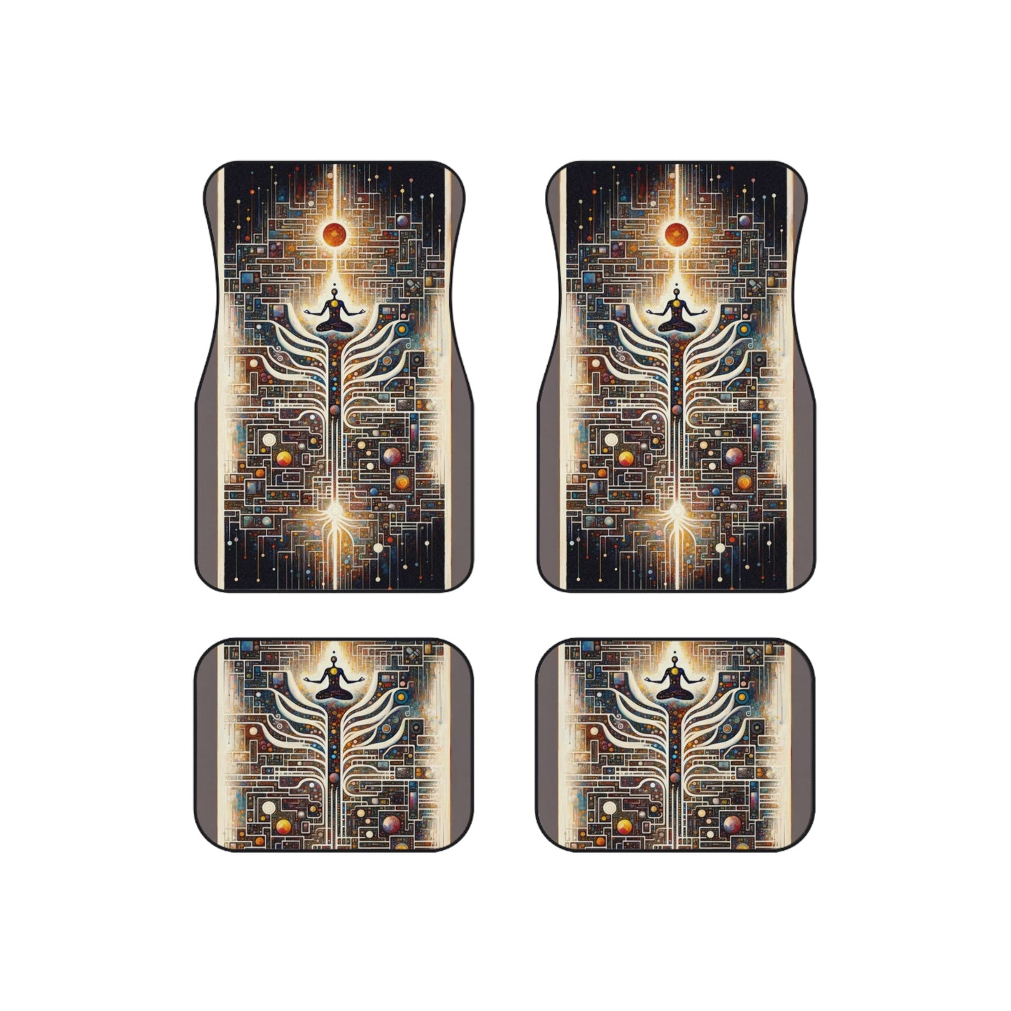 Syncing Silicon Spirituality Car Mats (Set of 4) - ATUH.ART