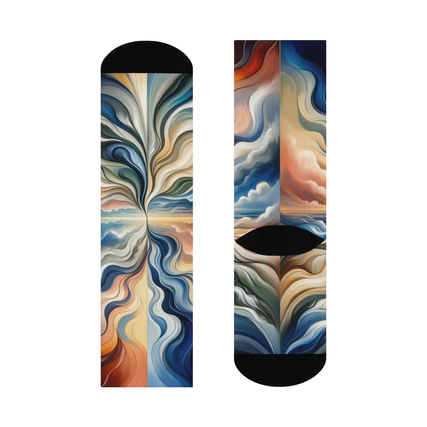 Tachism Confluence Harmony Cushioned Crew Socks - ATUH.ART