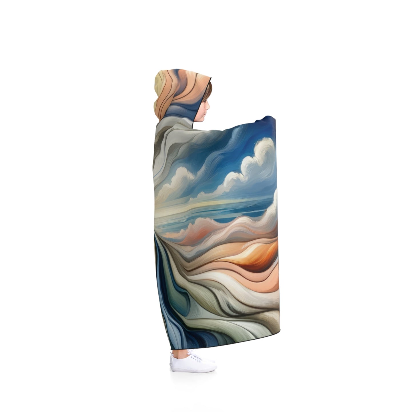 Tachism Confluence Harmony Hooded Blanket - ATUH.ART