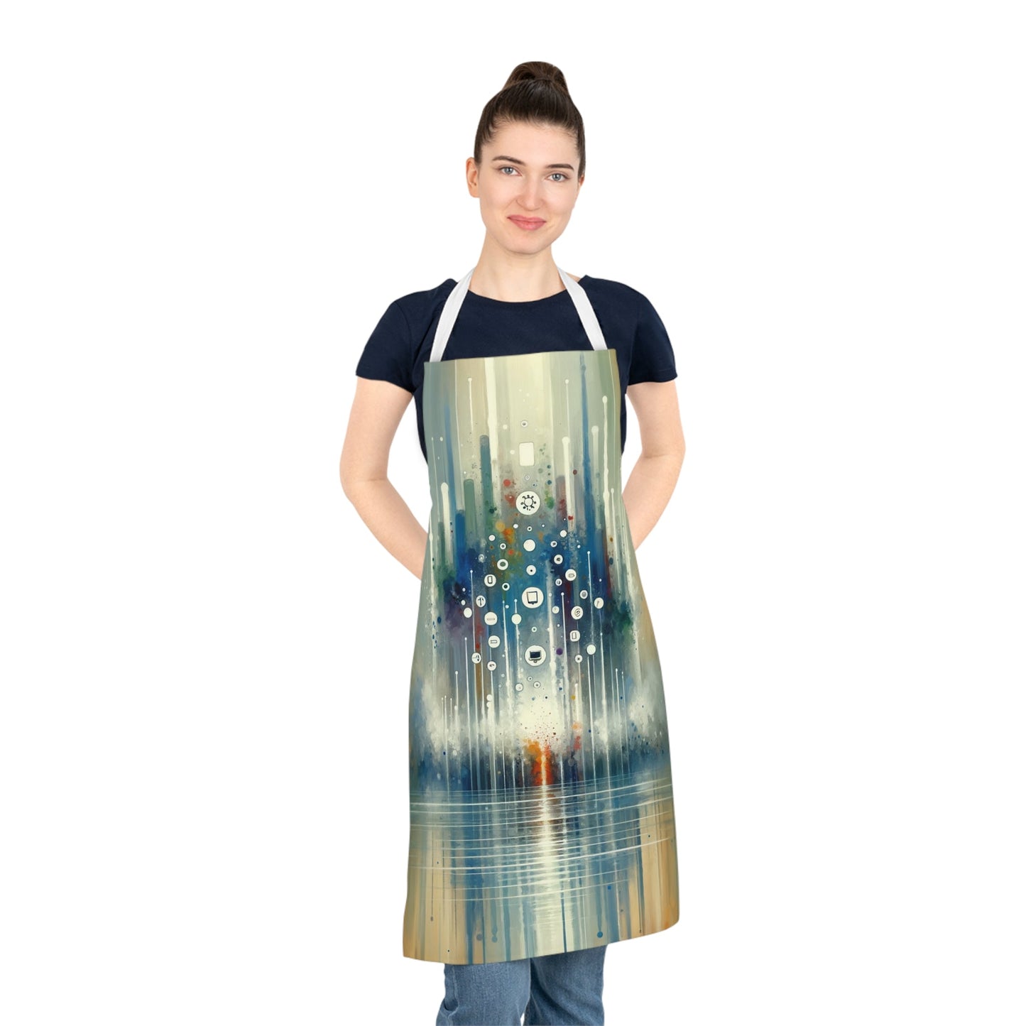 Tachism Digital Escape Adult Apron (AOP) - ATUH.ART