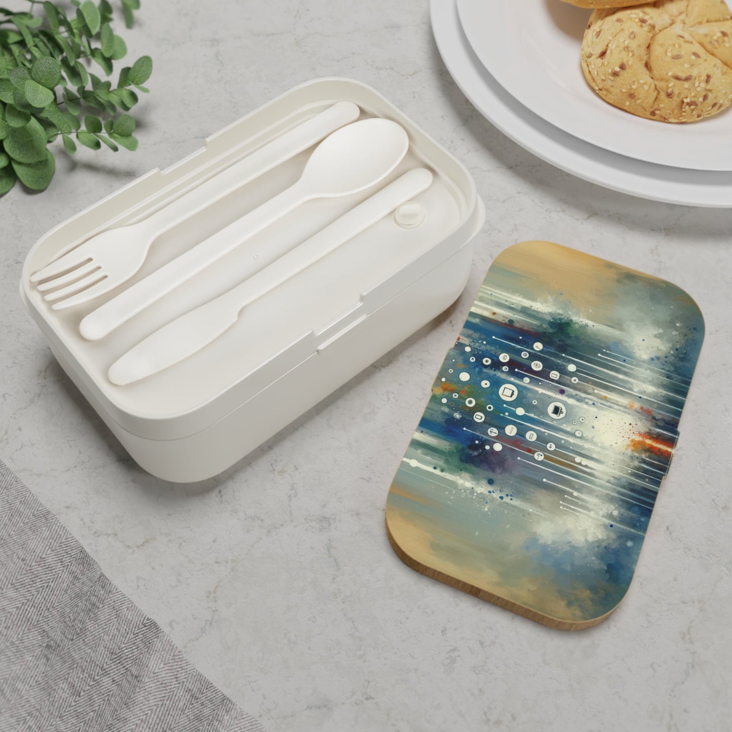 Tachism Digital Escape Bento Lunch Box - ATUH.ART