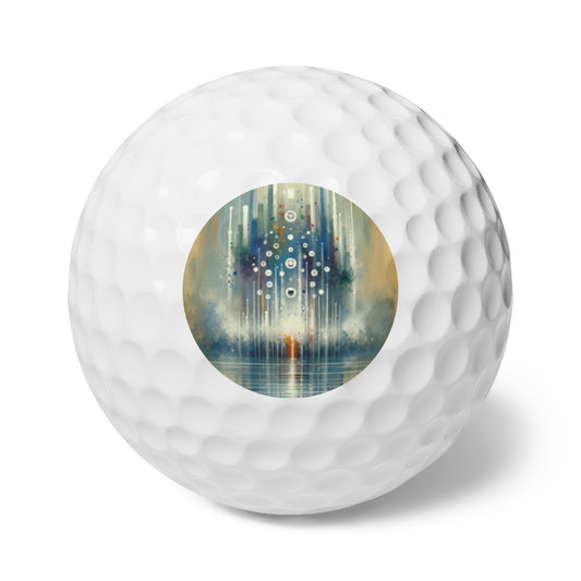 Tachism Digital Escape Golf Balls, 6pcs - ATUH.ART