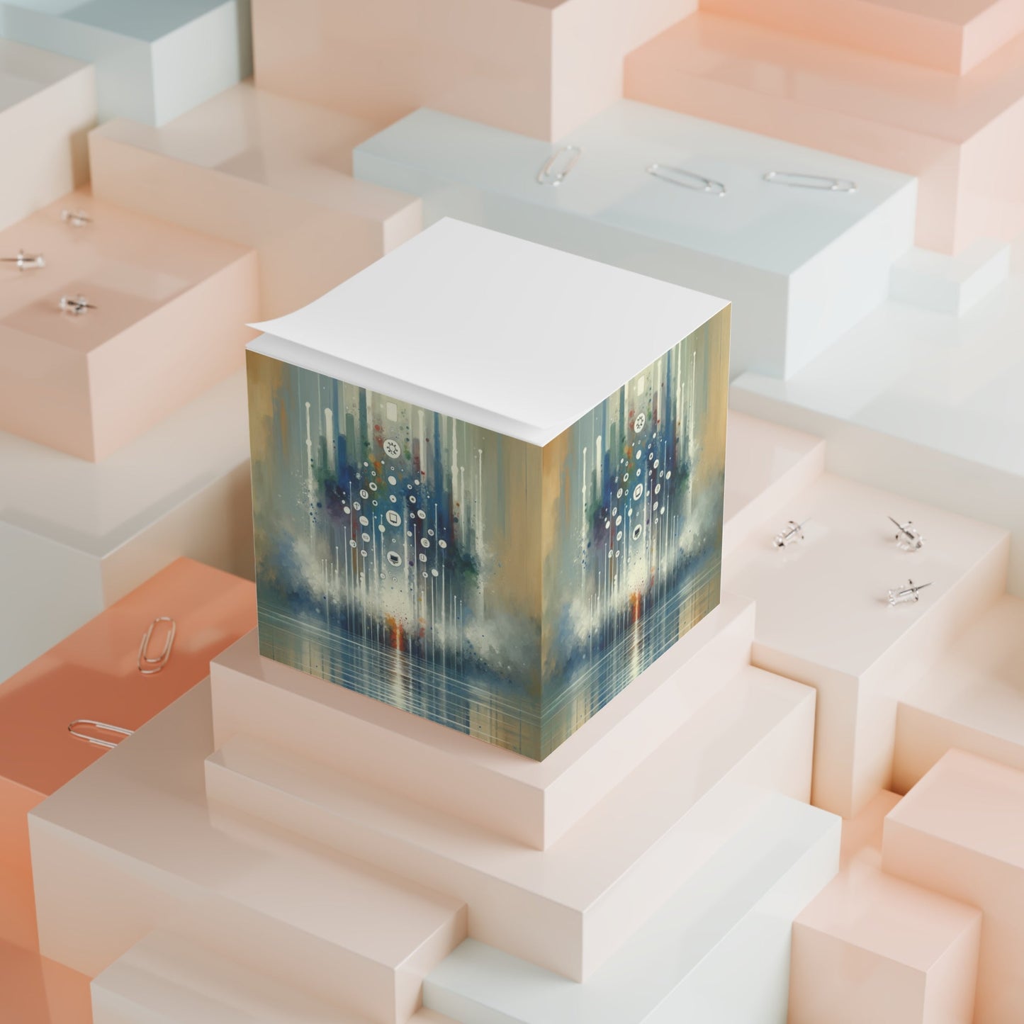 Tachism Digital Escape Note Cube - ATUH.ART