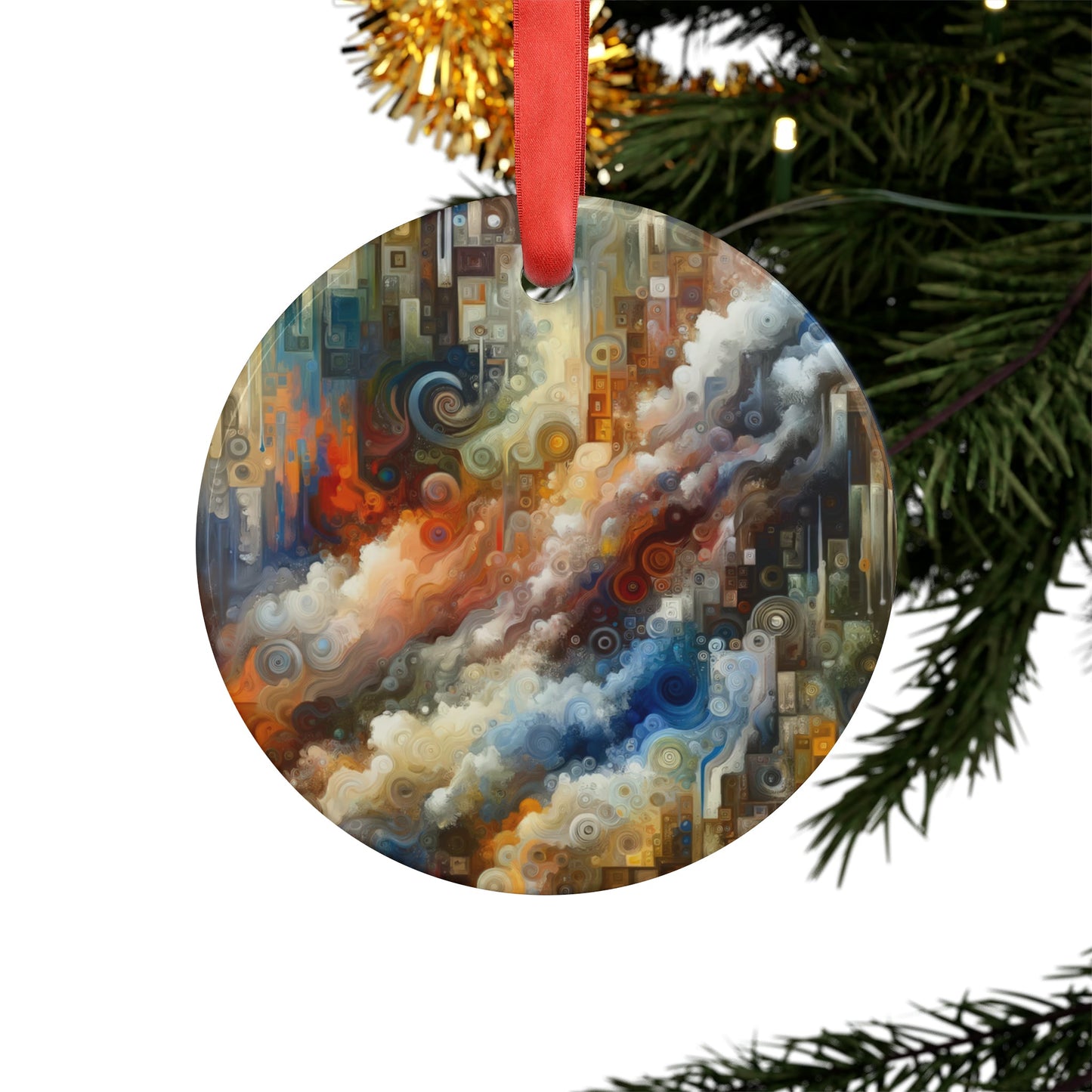 Tachist Unity Diversity Acrylic Ornament with Ribbon - ATUH.ART