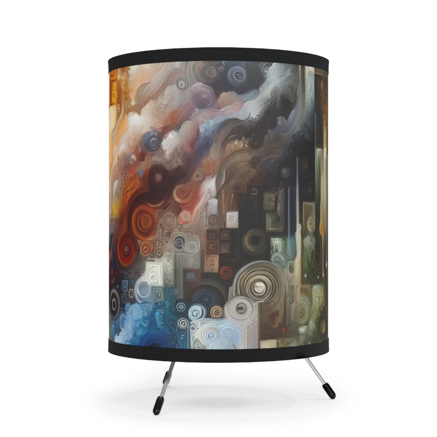 Tachist Unity Diversity Tripod Lamp with High-Res Printed Shade, US\CA plug - ATUH.ART