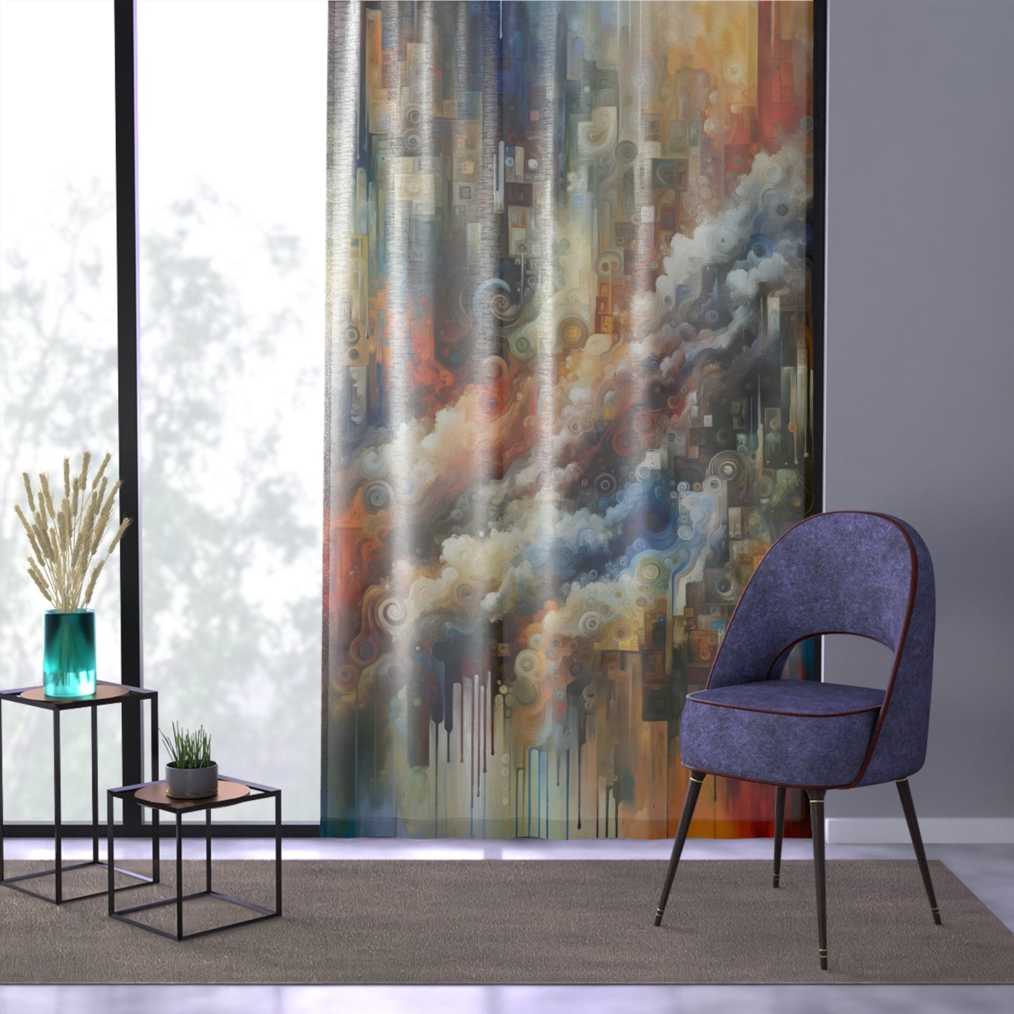 Tachist Unity Diversity Window Curtain - ATUH.ART