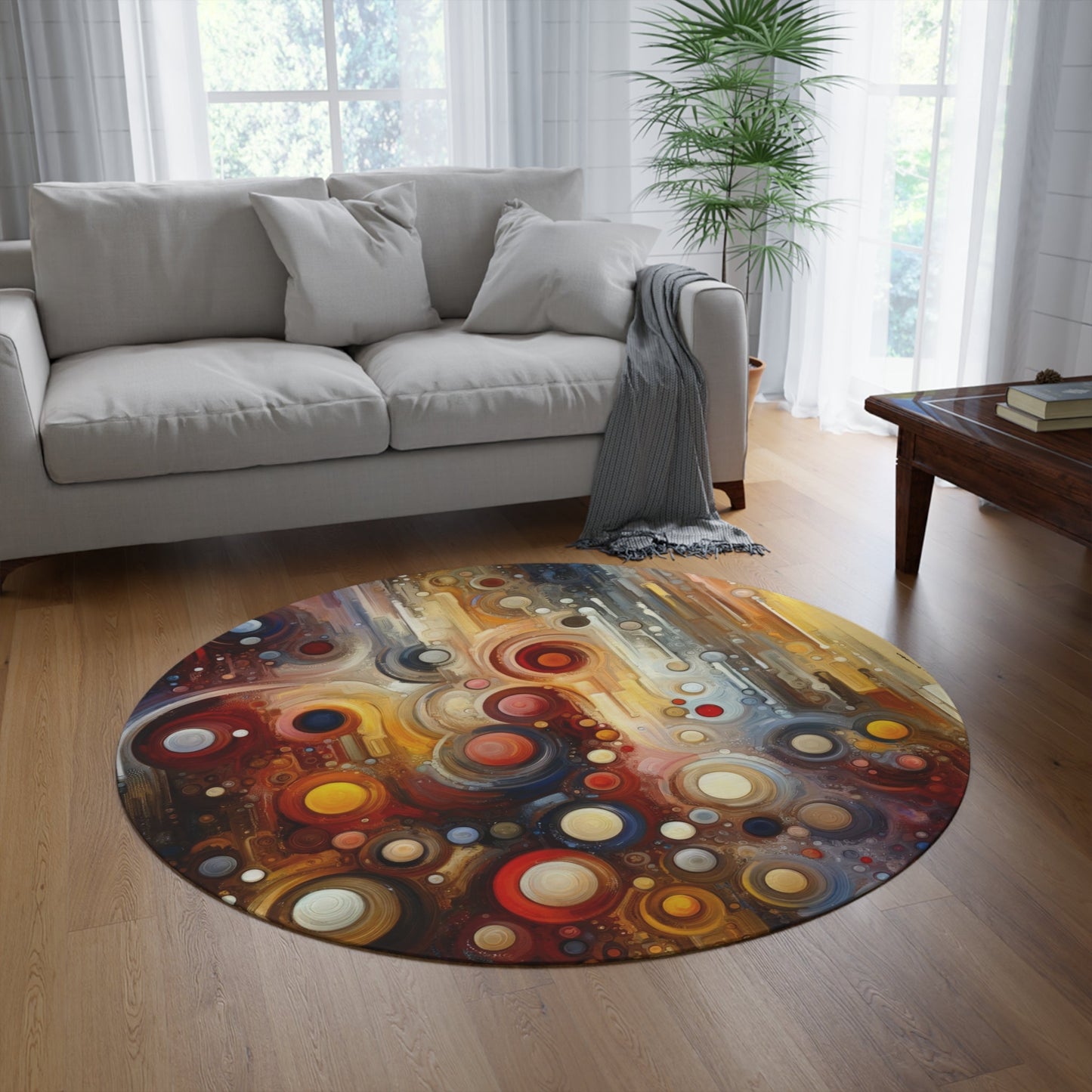 Tangible Touch Togetherness Round Rug - ATUH.ART