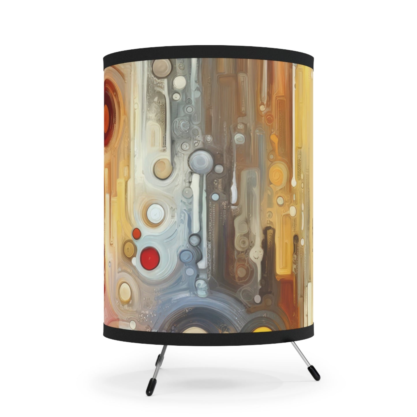 Tangible Touch Togetherness Tripod Lamp with High-Res Printed Shade, US\CA plug - ATUH.ART