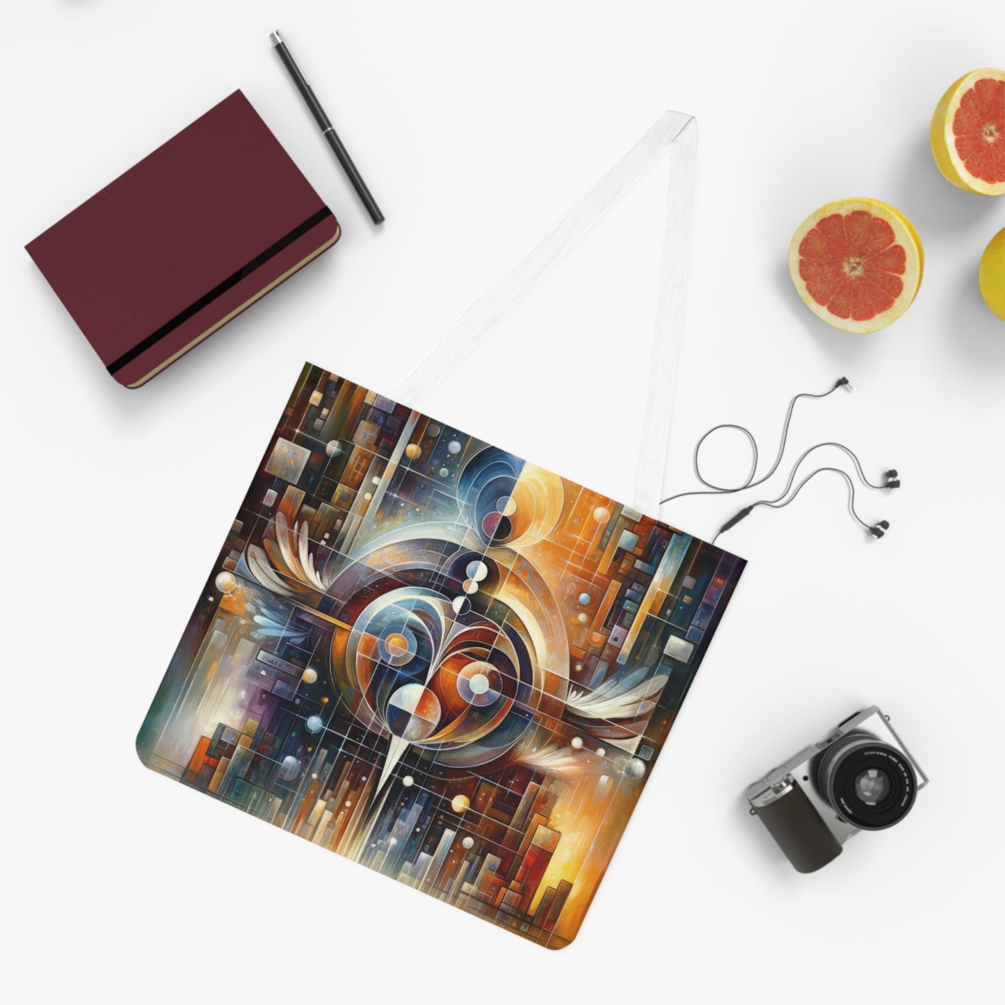 Tech Spirit Balance Shoulder Tote Bag (AOP) - ATUH.ART