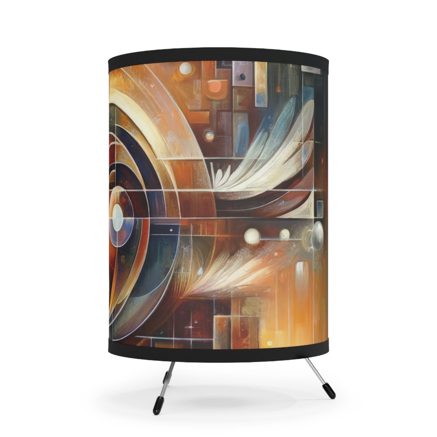 Tech Spirit Balance Tripod Lamp with High-Res Printed Shade, US\CA plug - ATUH.ART