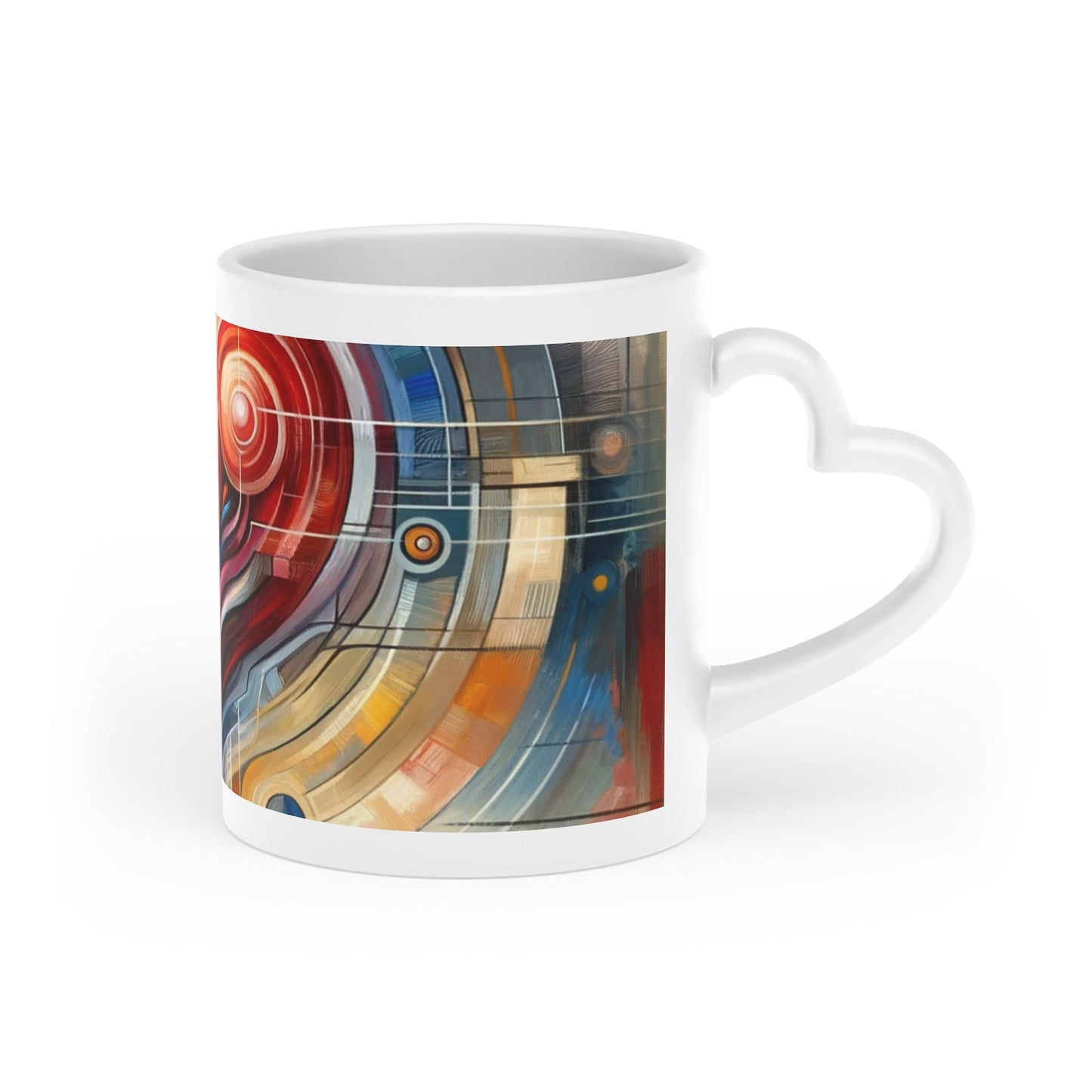 Techno Heart Harmony Heart-Shaped Mug - ATUH.ART