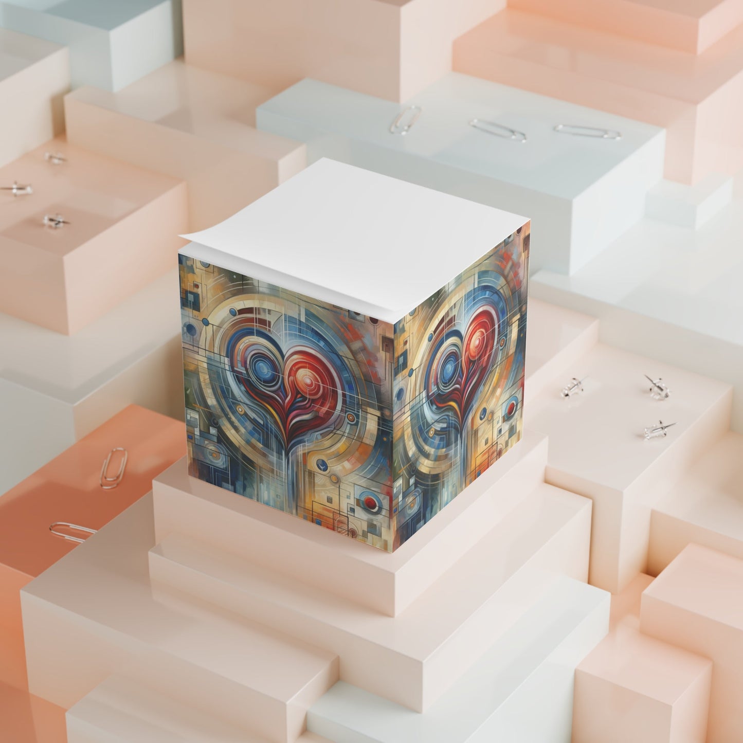 Techno Heart Harmony Note Cube - ATUH.ART