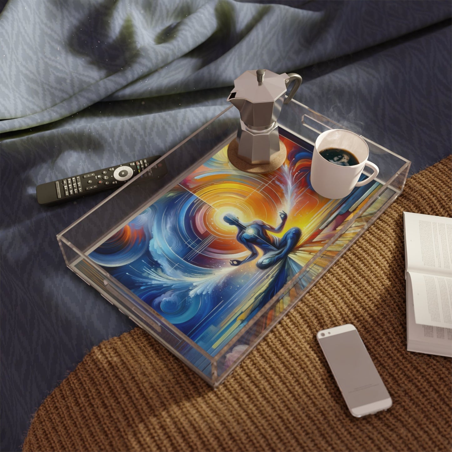 Techno Spiritual Synthesis Acrylic Serving Tray - ATUH.ART