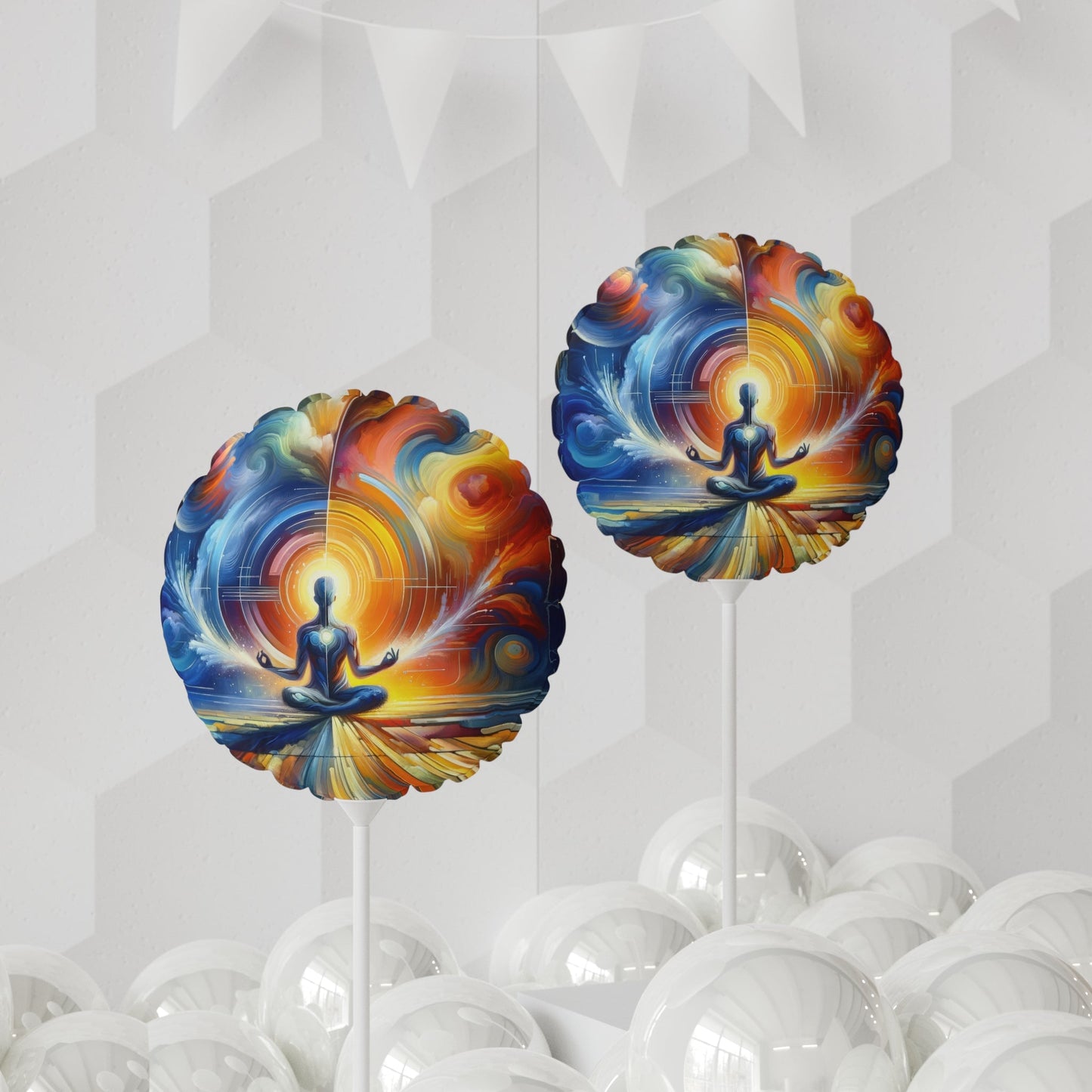 Techno Spiritual Synthesis Balloon (Round and Heart-shaped), 11" - ATUH.ART