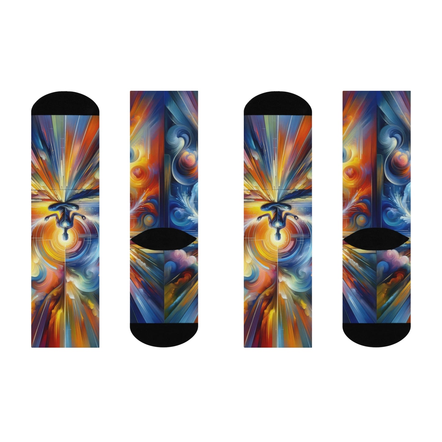 Techno Spiritual Synthesis Cushioned Crew Socks - ATUH.ART