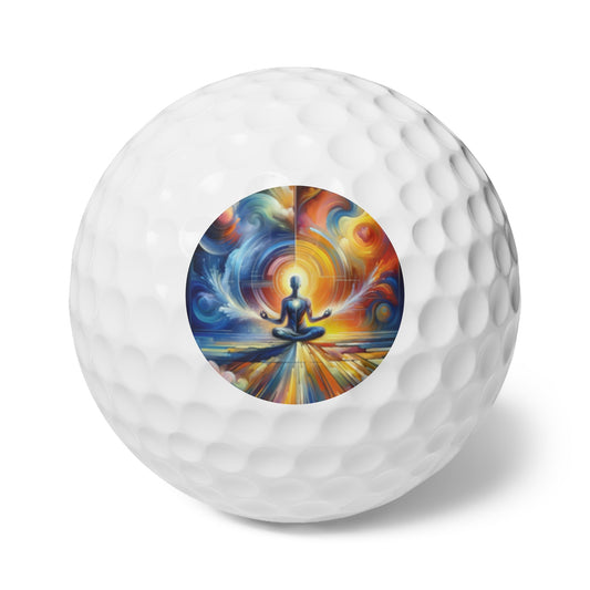 Techno Spiritual Synthesis Golf Balls, 6pcs - ATUH.ART
