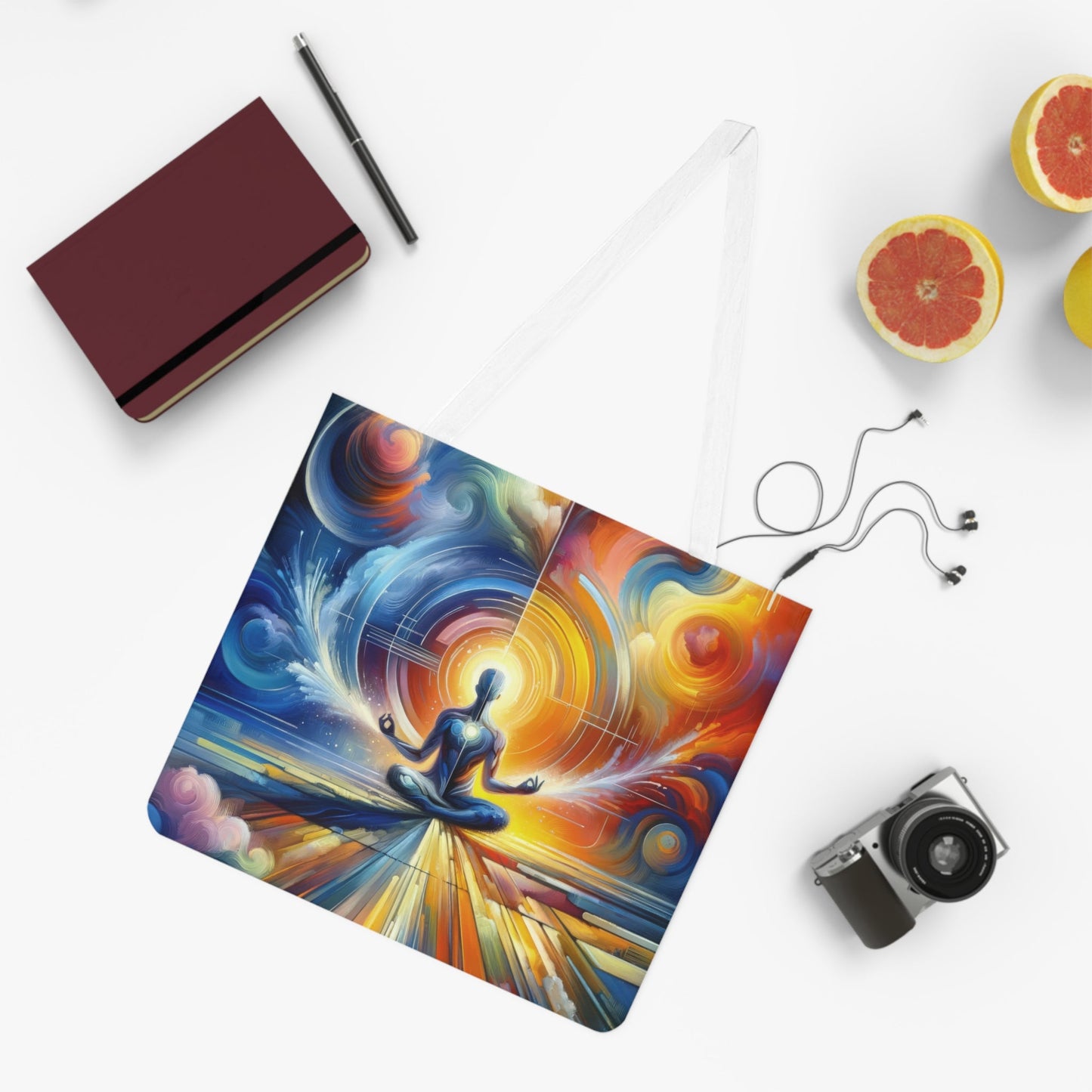 Techno Spiritual Synthesis Shoulder Tote Bag (AOP) - ATUH.ART