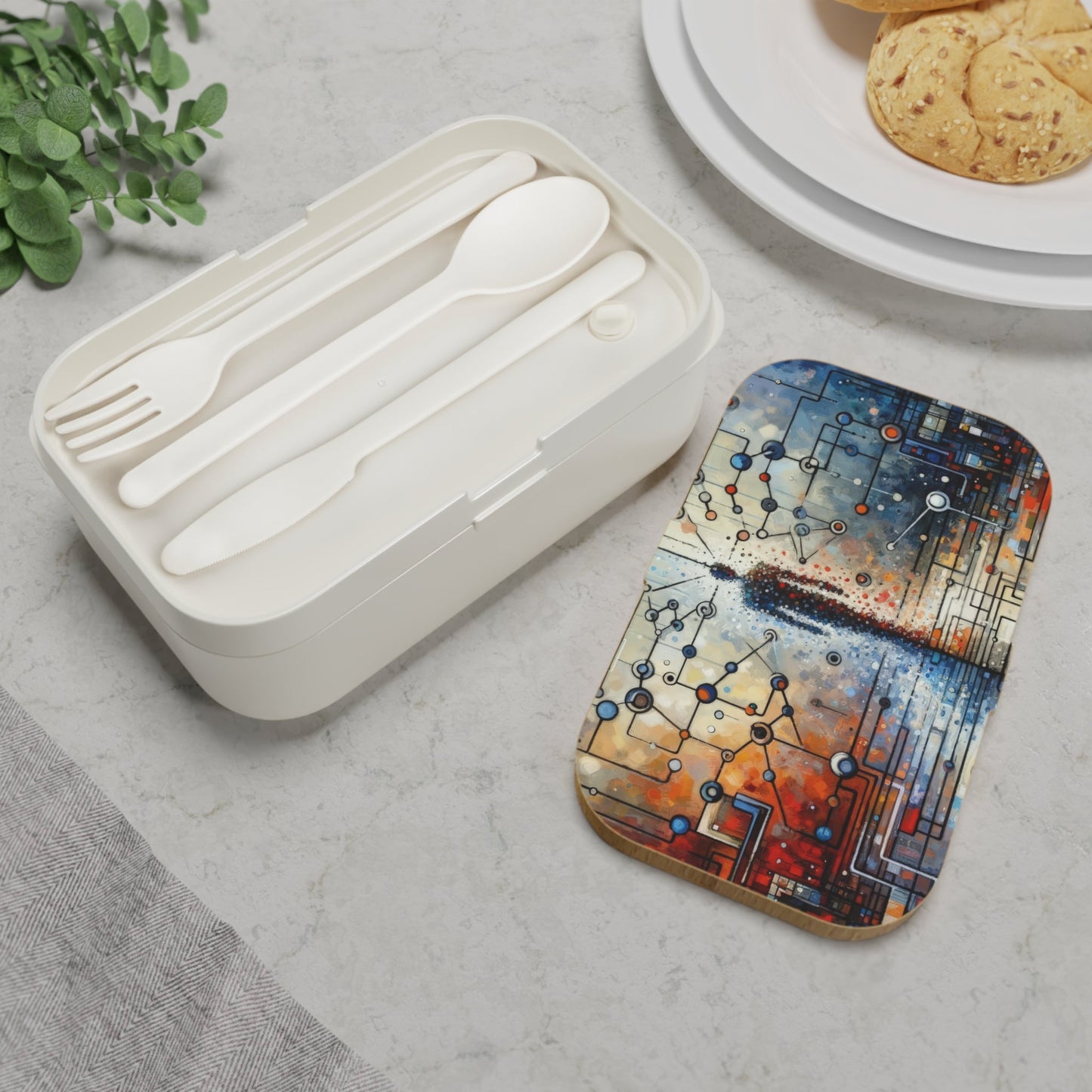 Technological Connectivity Bridge Bento Lunch Box - ATUH.ART
