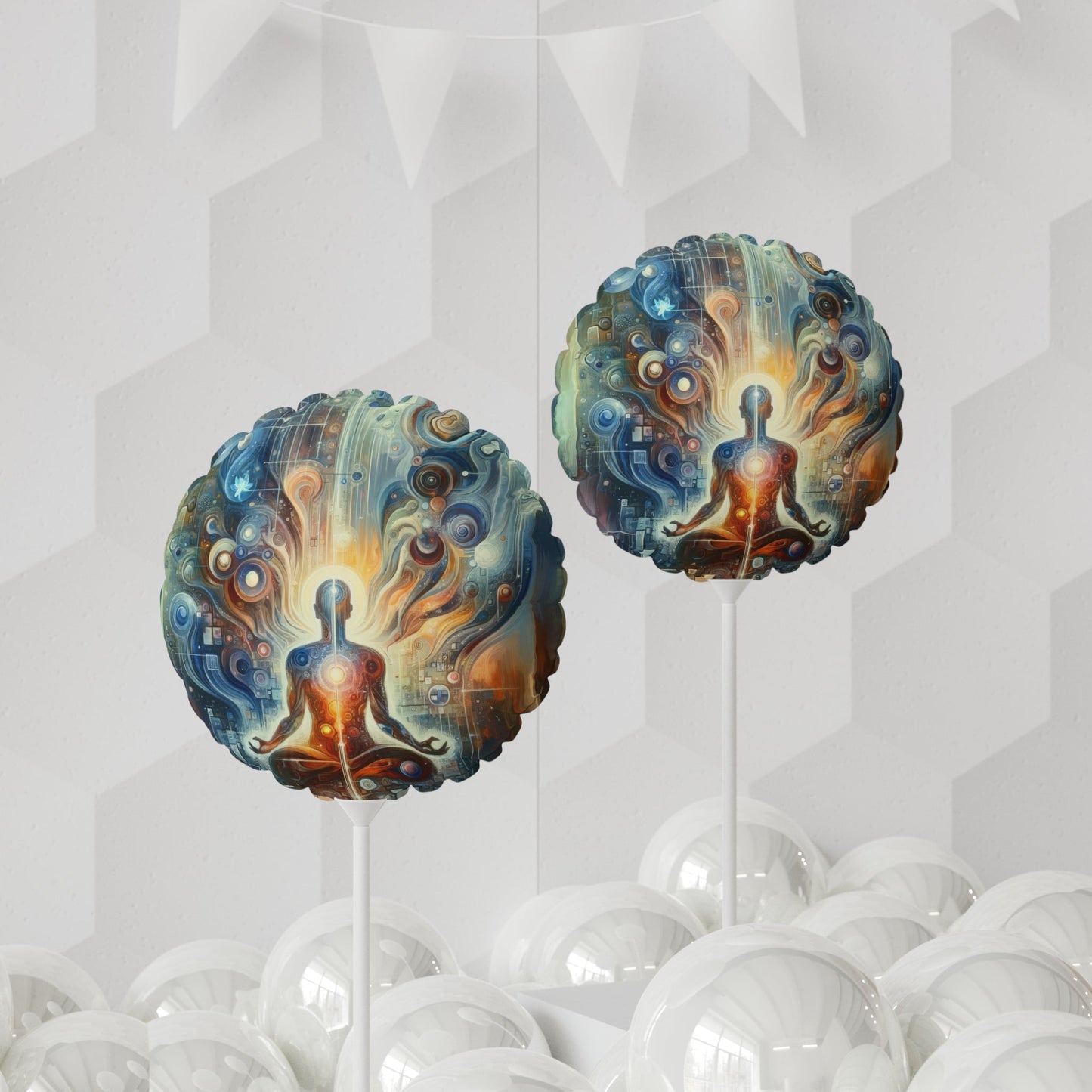 Technological Spiritual Synthesis Balloon (Round and Heart-shaped), 11" - ATUH.ART