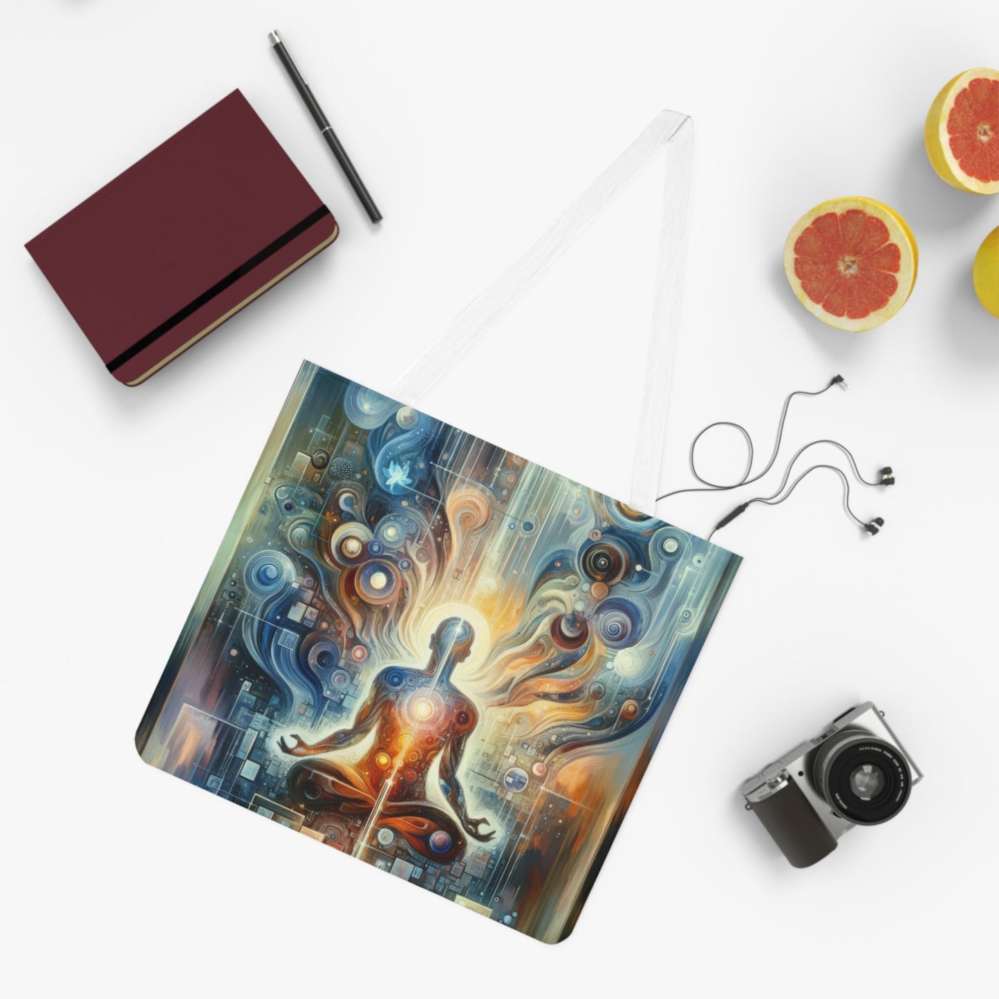 Technological Spiritual Synthesis Shoulder Tote Bag (AOP) - ATUH.ART