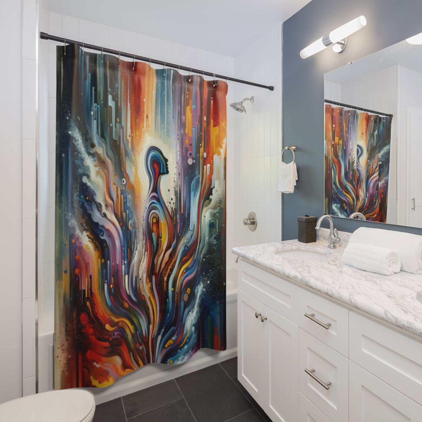 Threshold Collective Consciousness Shower Curtains - ATUH.ART