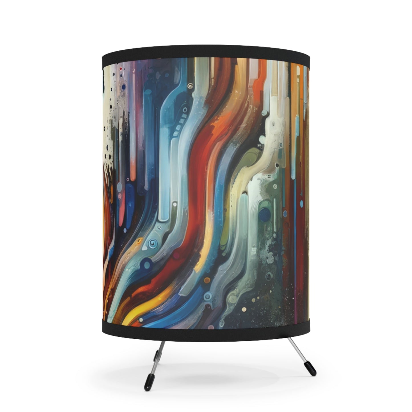 Threshold Collective Consciousness Tripod Lamp with High-Res Printed Shade, US\CA plug - ATUH.ART