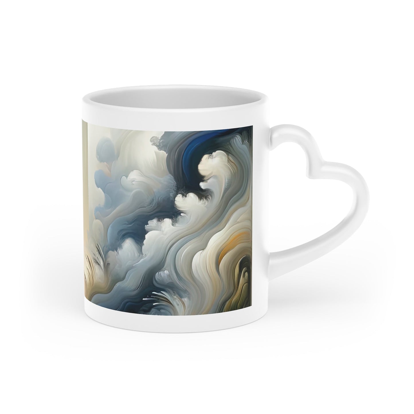 Tranquil Haven Respite Heart-Shaped Mug - ATUH.ART