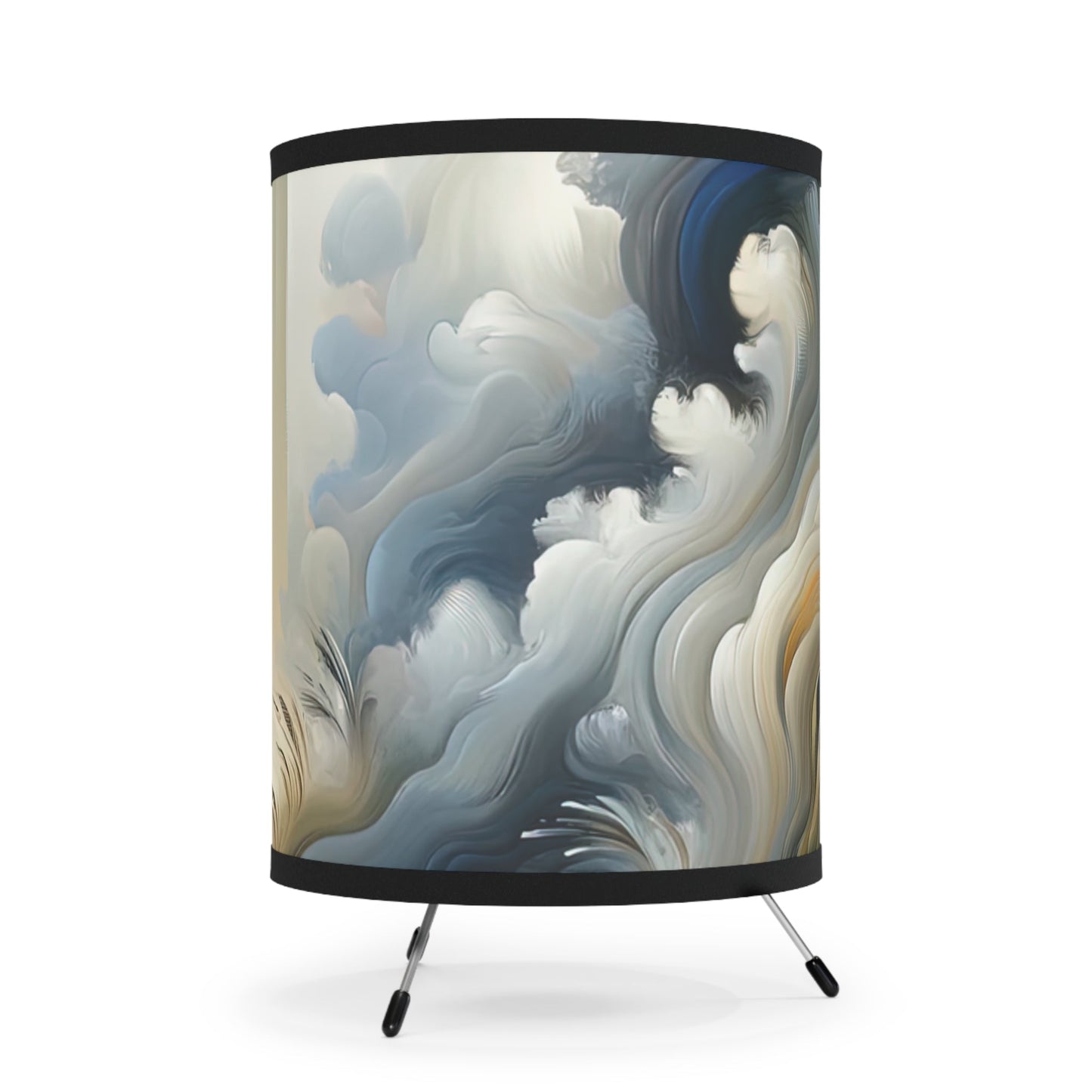 Tranquil Haven Respite Tripod Lamp with High-Res Printed Shade, US\CA plug - ATUH.ART