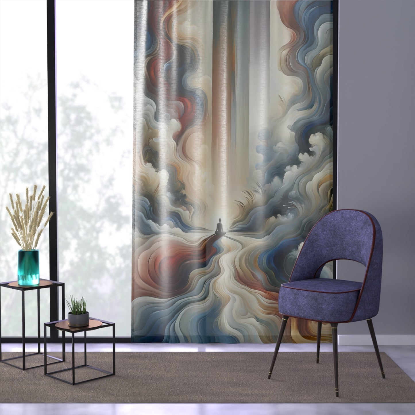 Tranquil Haven Respite Window Curtain - ATUH.ART