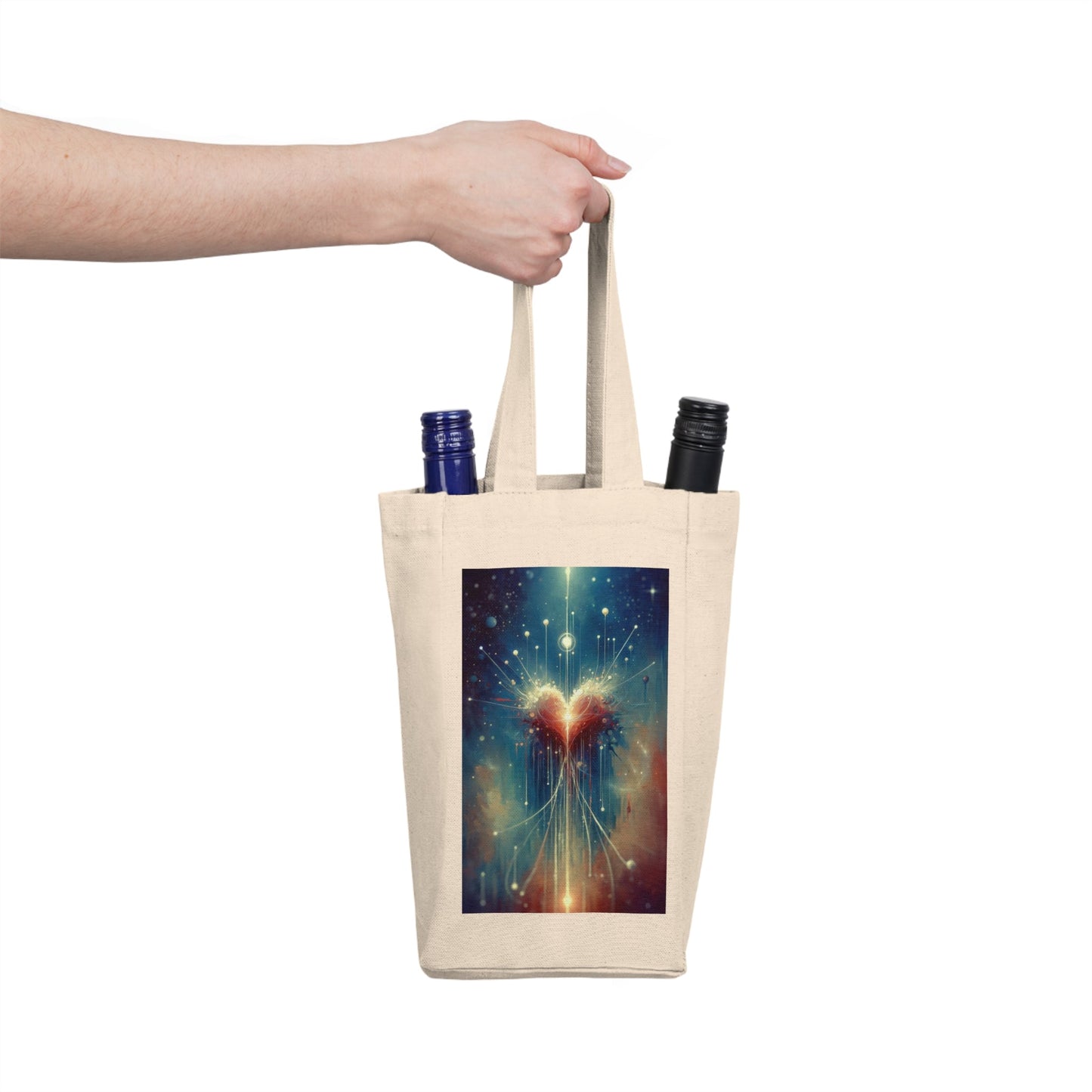 Transcendent Connection Beauty Double Wine Tote Bag - ATUH.ART