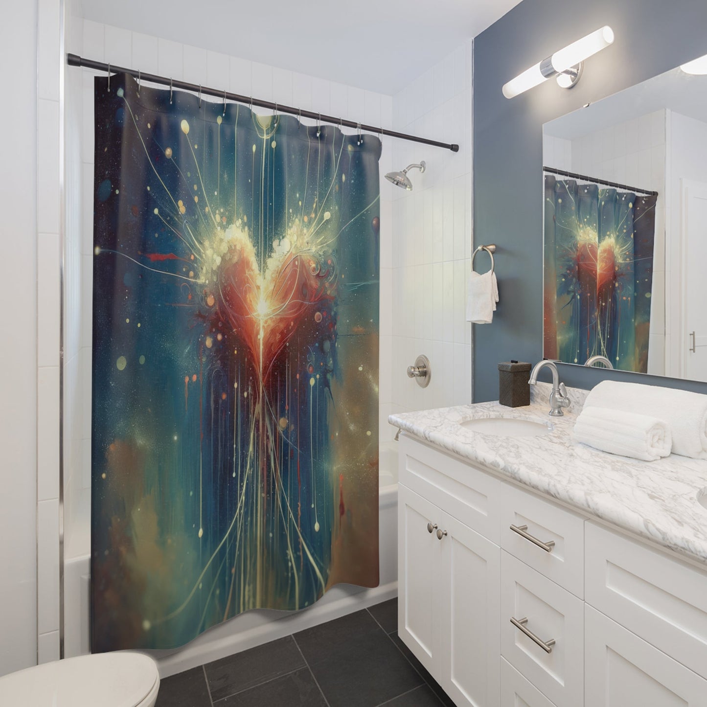 Transcendent Connection Beauty Shower Curtains - ATUH.ART